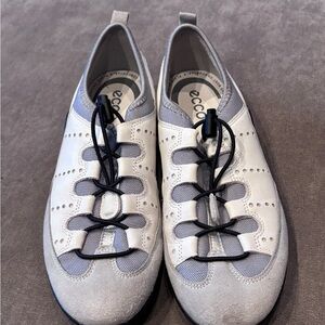 Ecco White and Gray Athletic Shoes for Active Comfort
